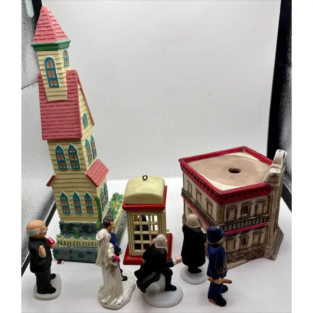 Dept 56, Lemax, Windsor Collection, Mixed Village Lot of 8